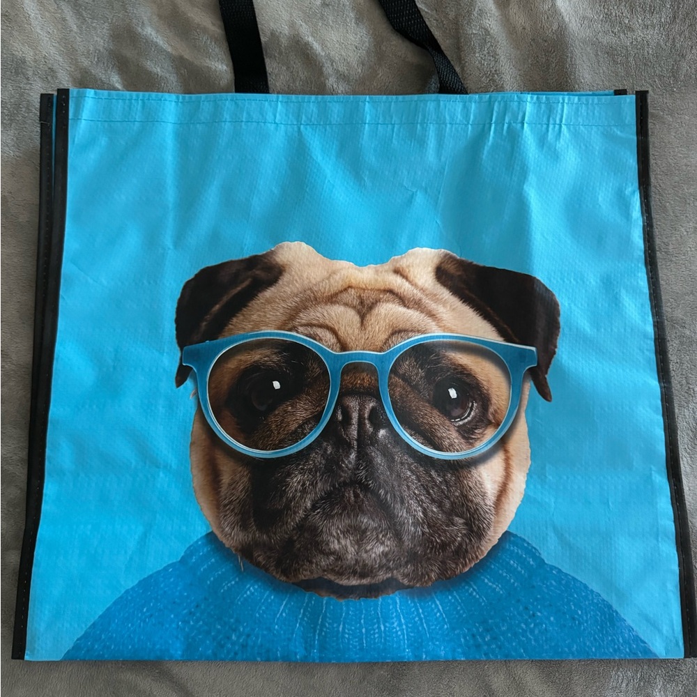 TWO HOMEGOODS PUG REUSABLE BAGS!!!